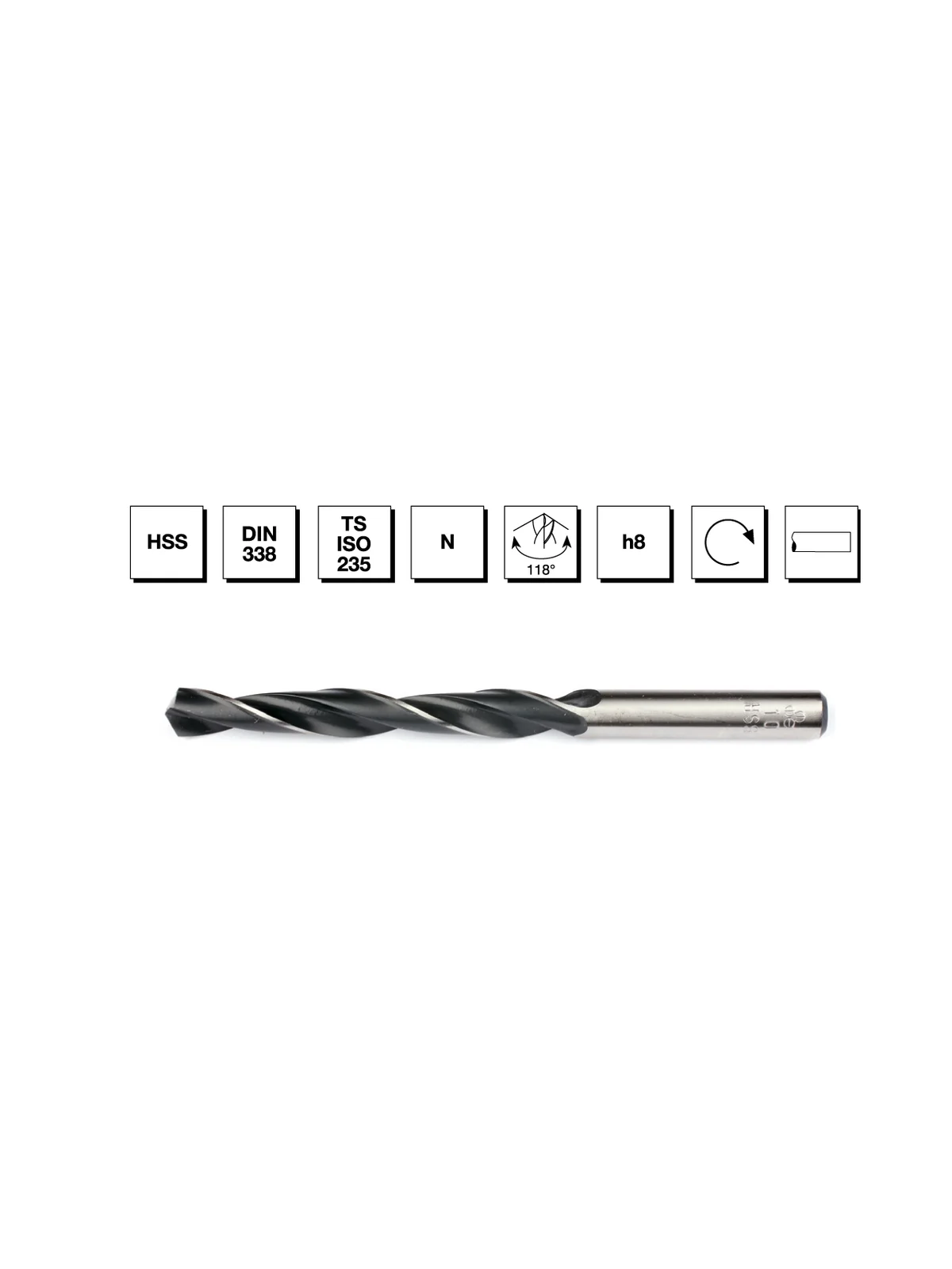 HSS DIN 338 Silindirik Saplı Kısa Matkap Ucu 11 mm - HADDELİ