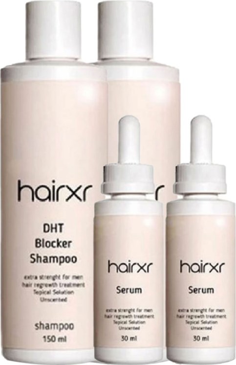Hairx 2 Adet Saç Şampuanı ve 2 Adet 30 ml Ölçeğinde Saç Serumu Sağlam Parlak Uzun Güçlü Yeni Saçlar