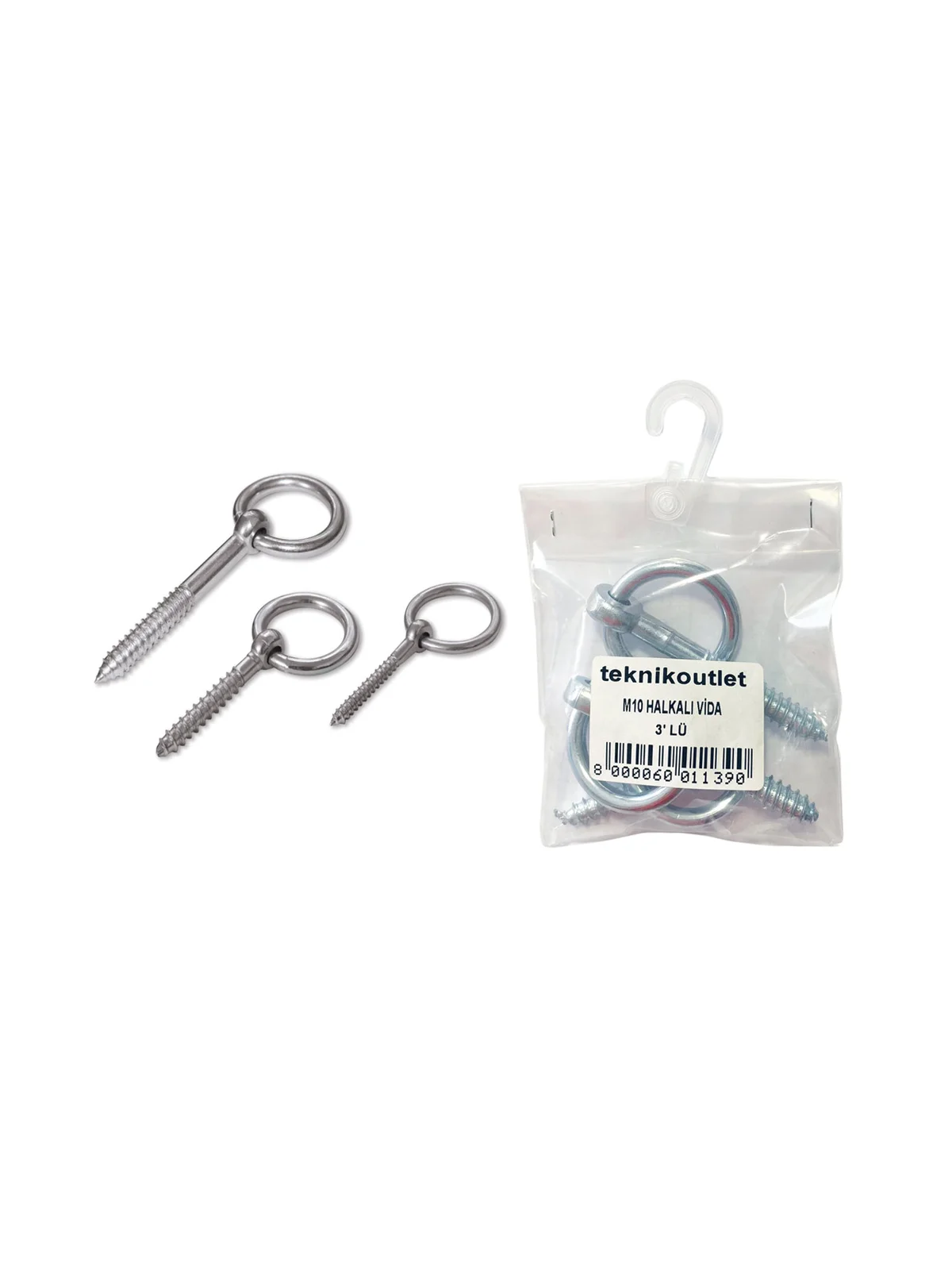 Halkalı Vida M10 3lü Paket