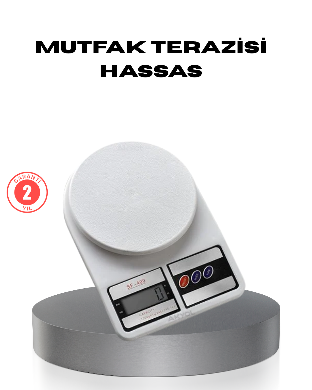 Hassas Dijital Mutfak Tartısı – 1g Doğruluk, LCD Ekran, Otomatik Kapanma