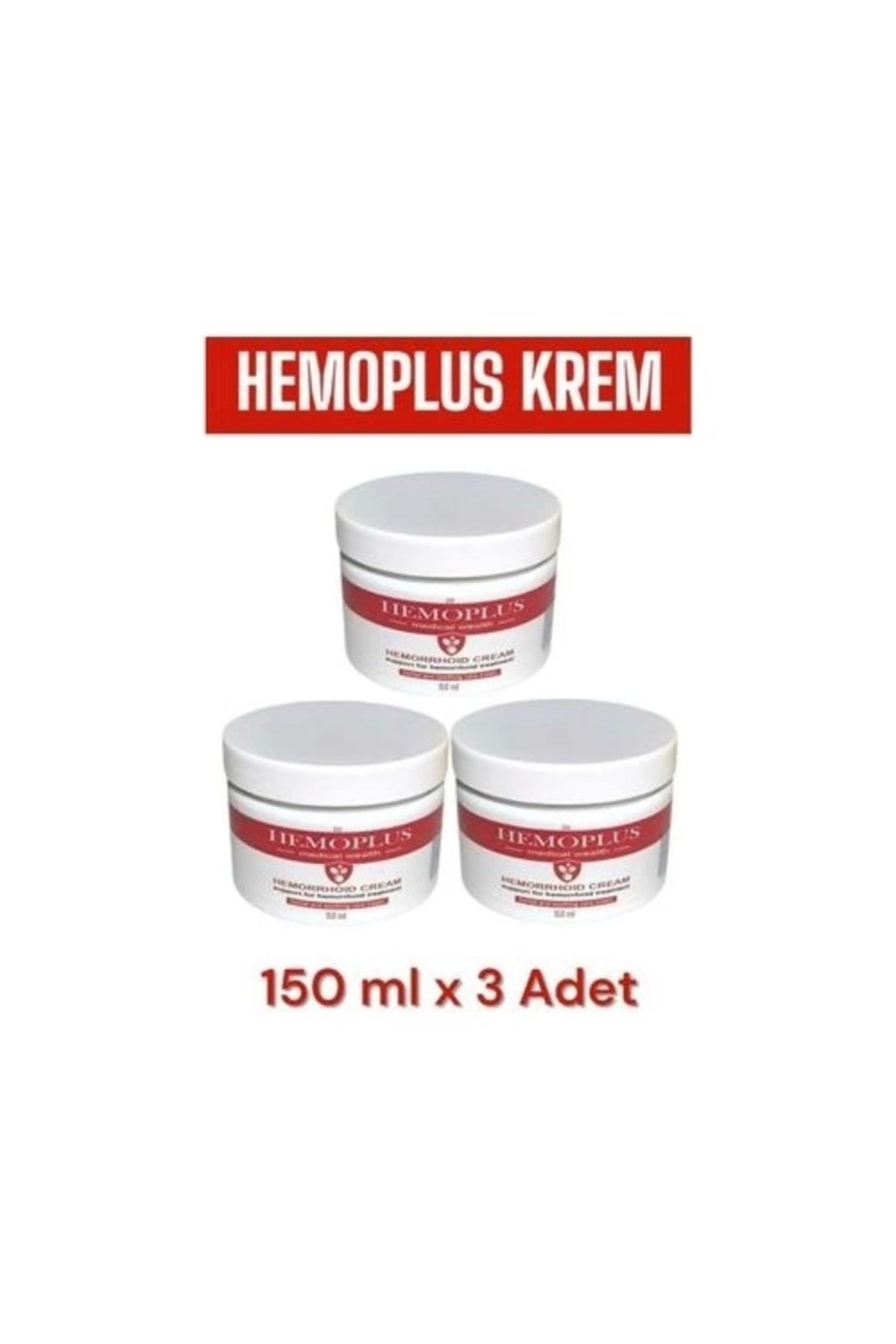 Hemoplus Rahatlatma Bakım Kremi 150 ml  x 3 Adet