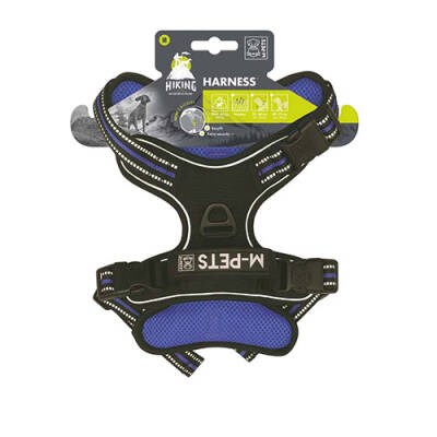 Hiking Reflektörlü Köpek Göğüs Tasması Mavi Medium 40-75 Cm
