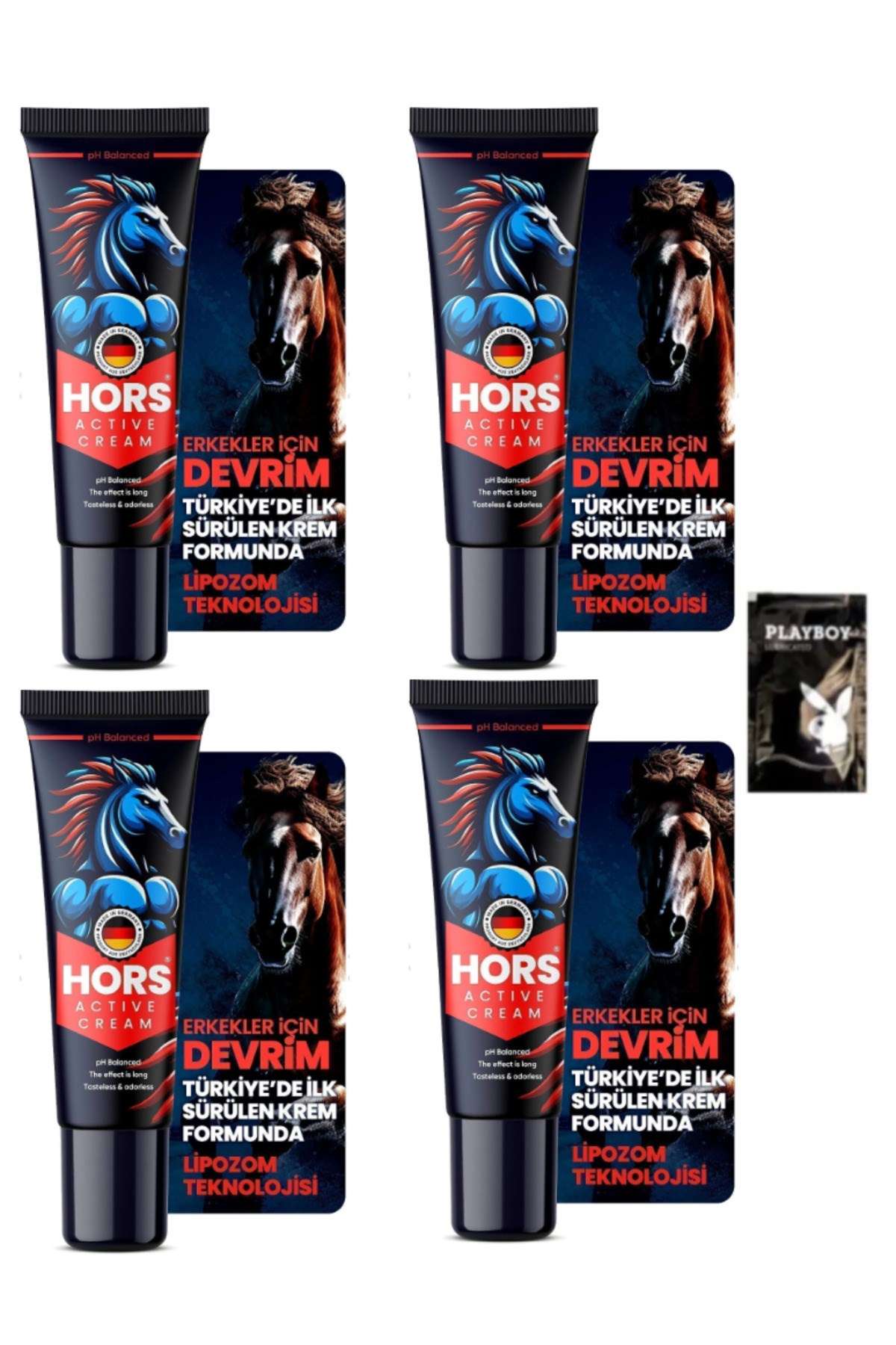 Hors Active Cream Gecikme Ve Sertleşme P.enis Kremi 50ml 4 Adet 1 Adet Jel