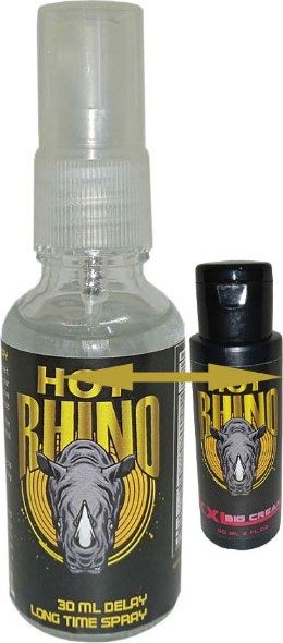 Hotrhino Geciktiricisprey + Rhino 60ML Erkeğe Erkeğe En-Boy-Hacim Bakım Kremi