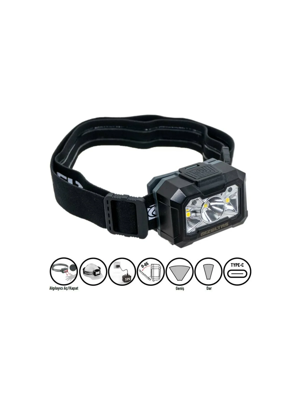 İZELTAŞ LED Kafa Feneri 400 LM Hareket Sensörlü