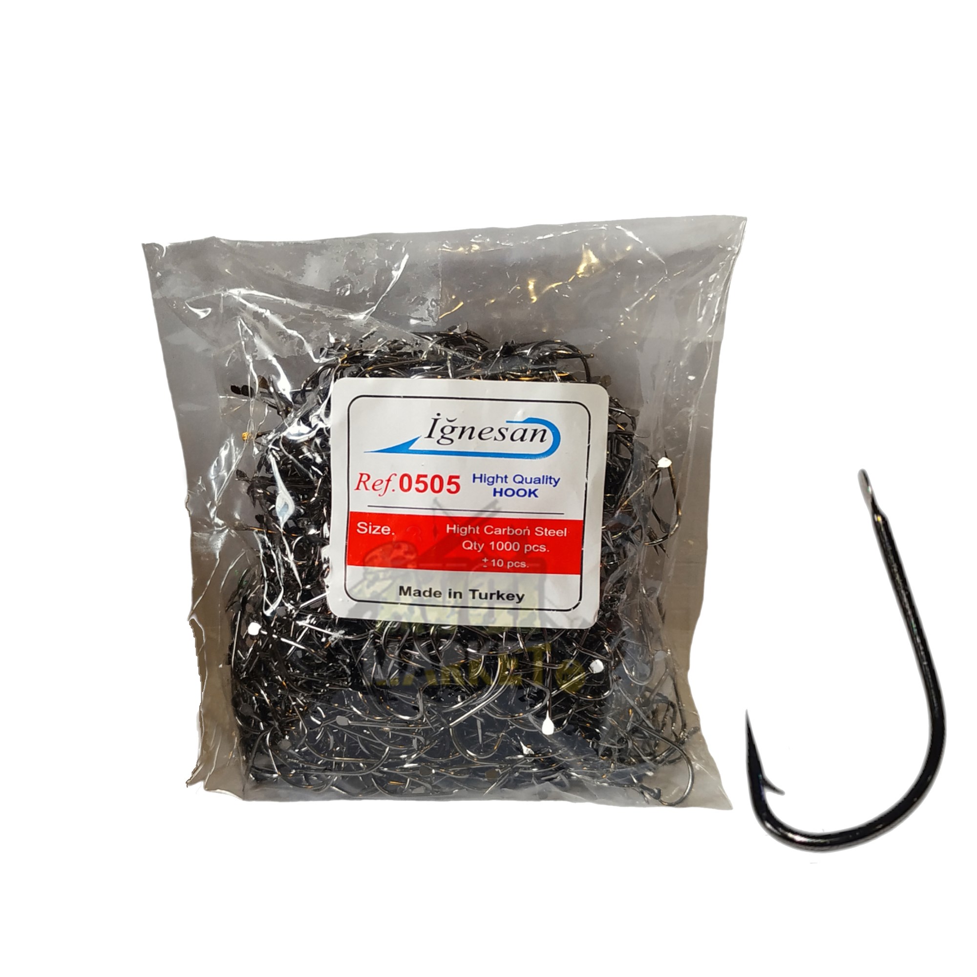 İğnesan 505 Serisi Black Nikel Olta İğnesi 1000li Paket - NO-1