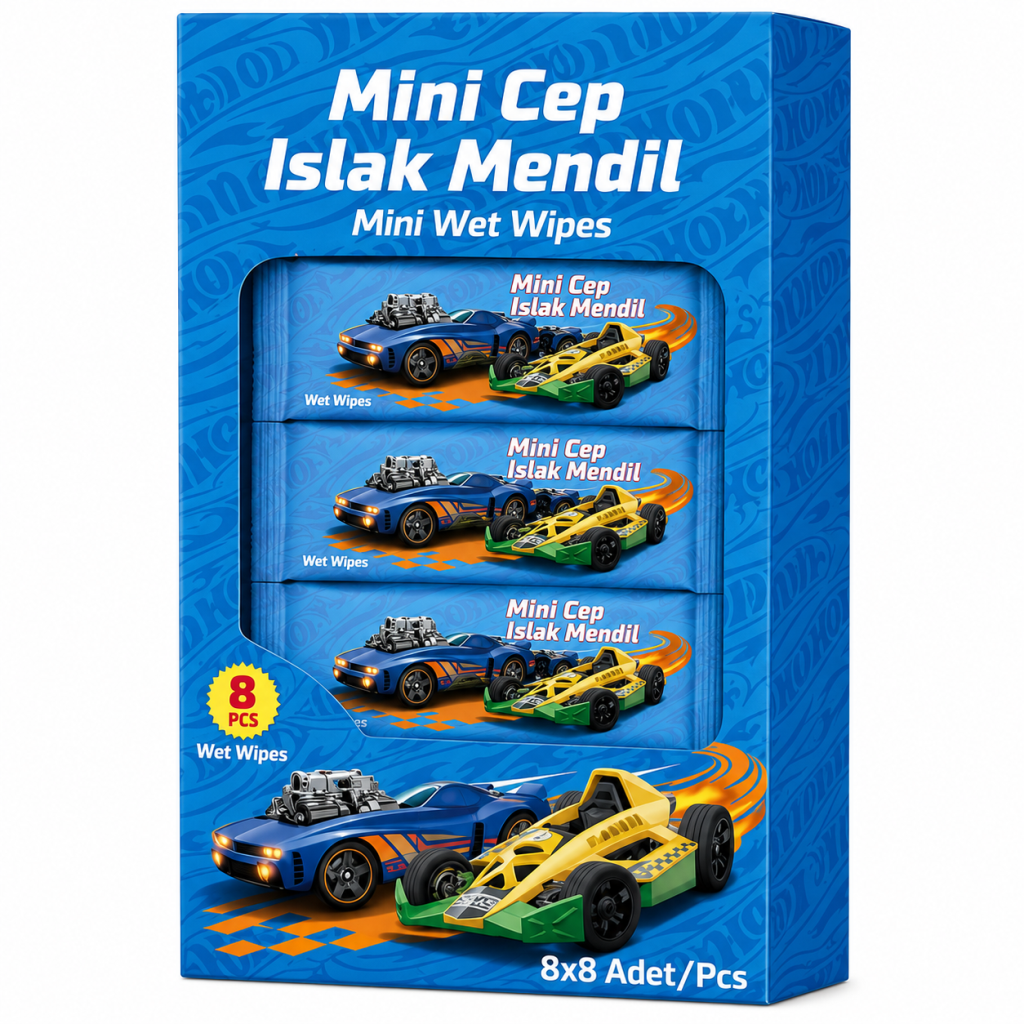 Islak Mini Cep Mendili 8'li