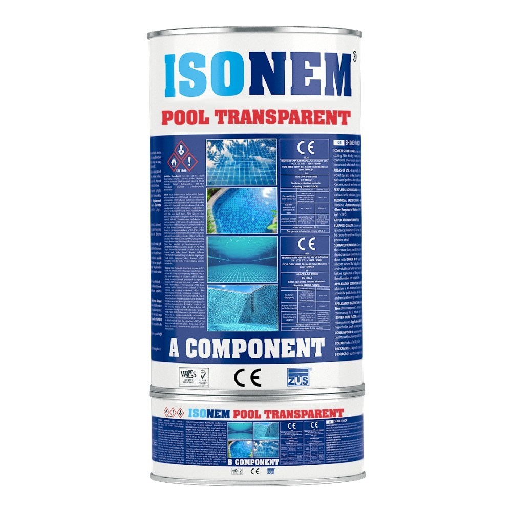 İsonem Isonem 4.5 kg Şeffaf Havuz Boyası, Kolay Uygulama ile Yüksek Kapatıcılık