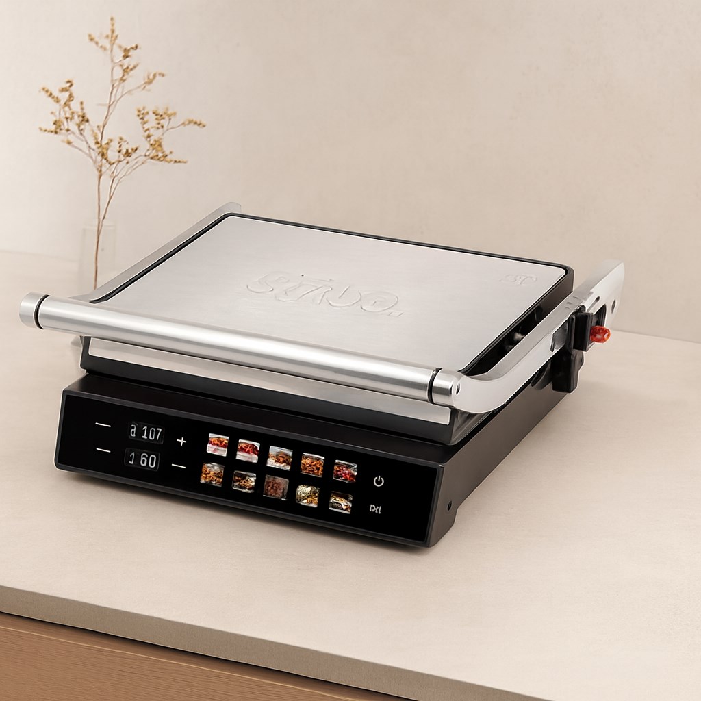 Izgara ve Tost Makinesi 4 Dilim 2000W Yapışmaz Dokunmatik