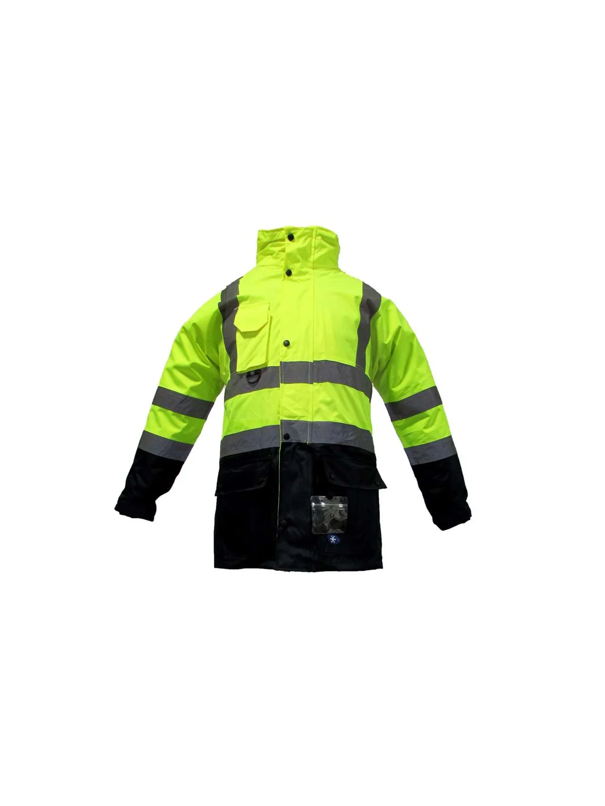 JUNIOR JN1003 Fosforlu Oxford 5+1 İçi Çıkmalı Parka Sarı Lacivert M beden