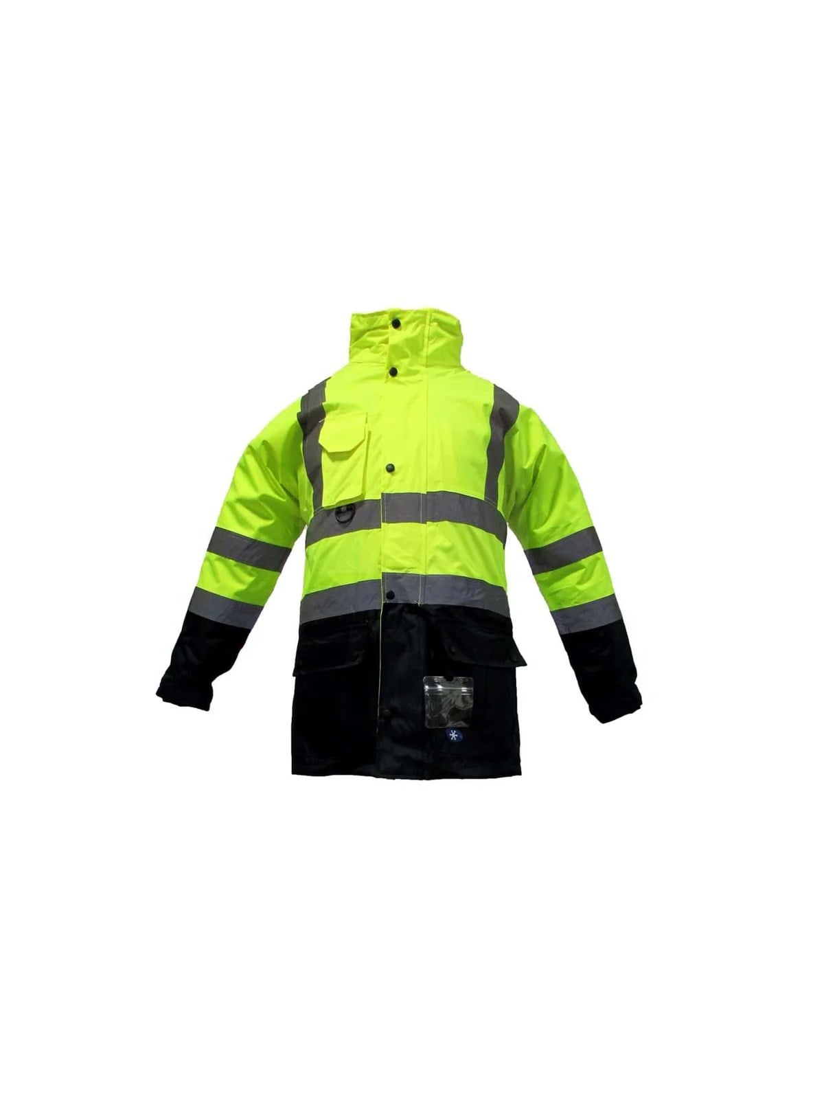 JUNIOR JN1003 Fosforlu Oxford 5+1 İçi Çıkmalı Parka Sarı Lacivert M beden