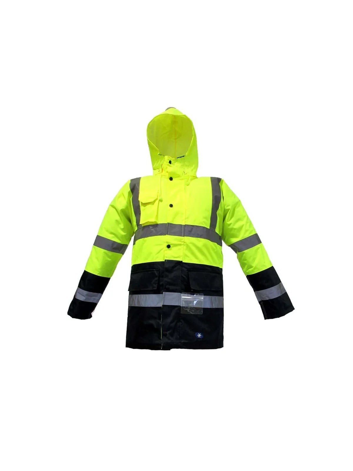 JUNIOR JN1013 Waterproof Fosforlu Oxford Parka Sarı Lacivert XXL beden