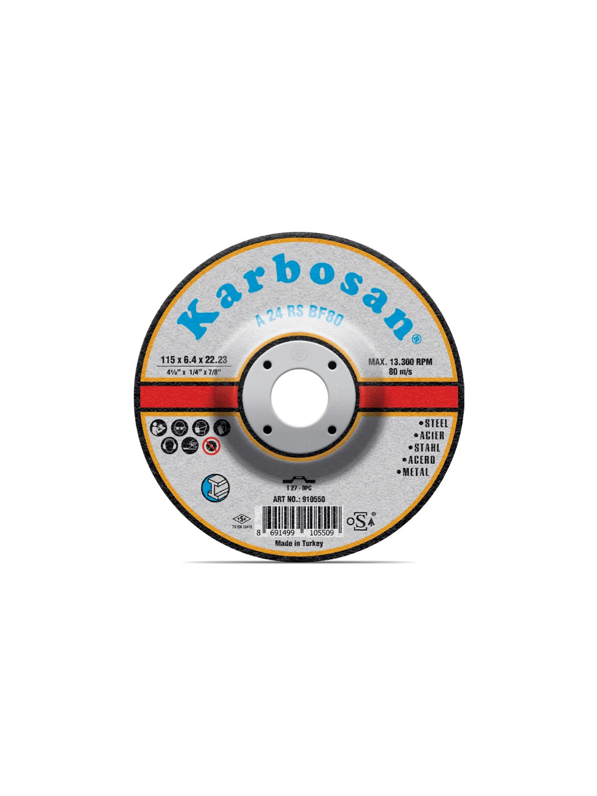 KARBOSAN 115x6.4x22 Metal Taşlama Taşı NK