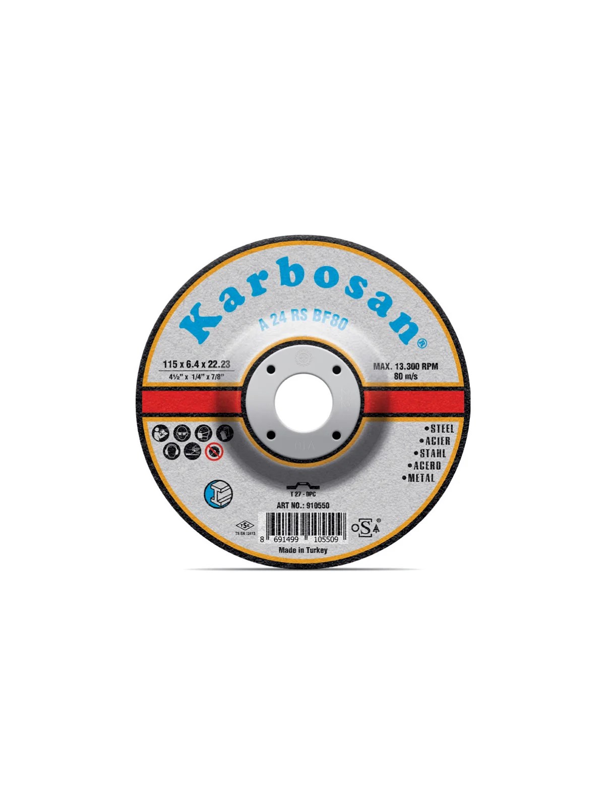 KARBOSAN 115x6.4x22 Metal Taşlama Taşı NK