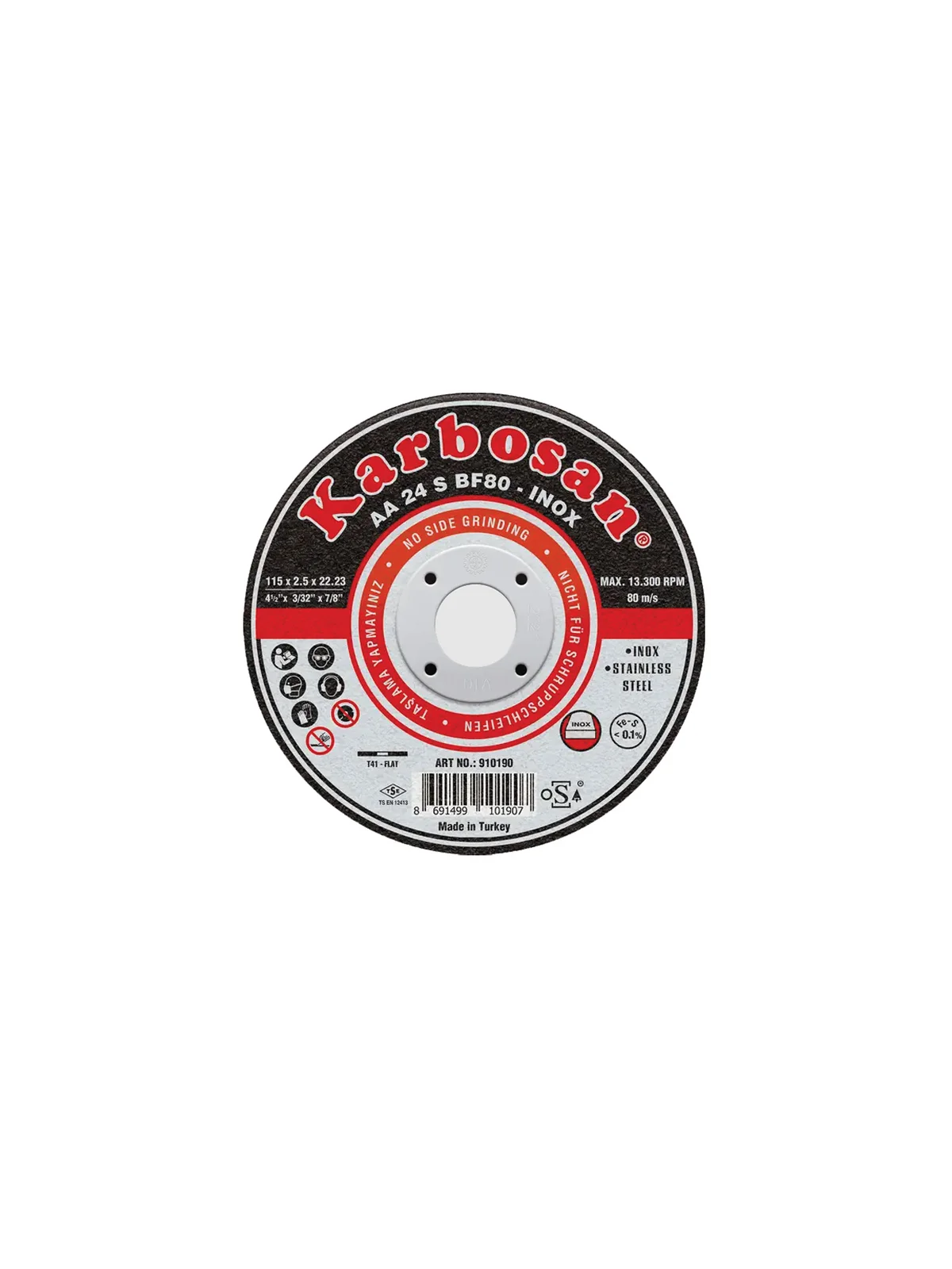 KARBOSAN 180x1.9x22 İnox İnce Kesme Diski