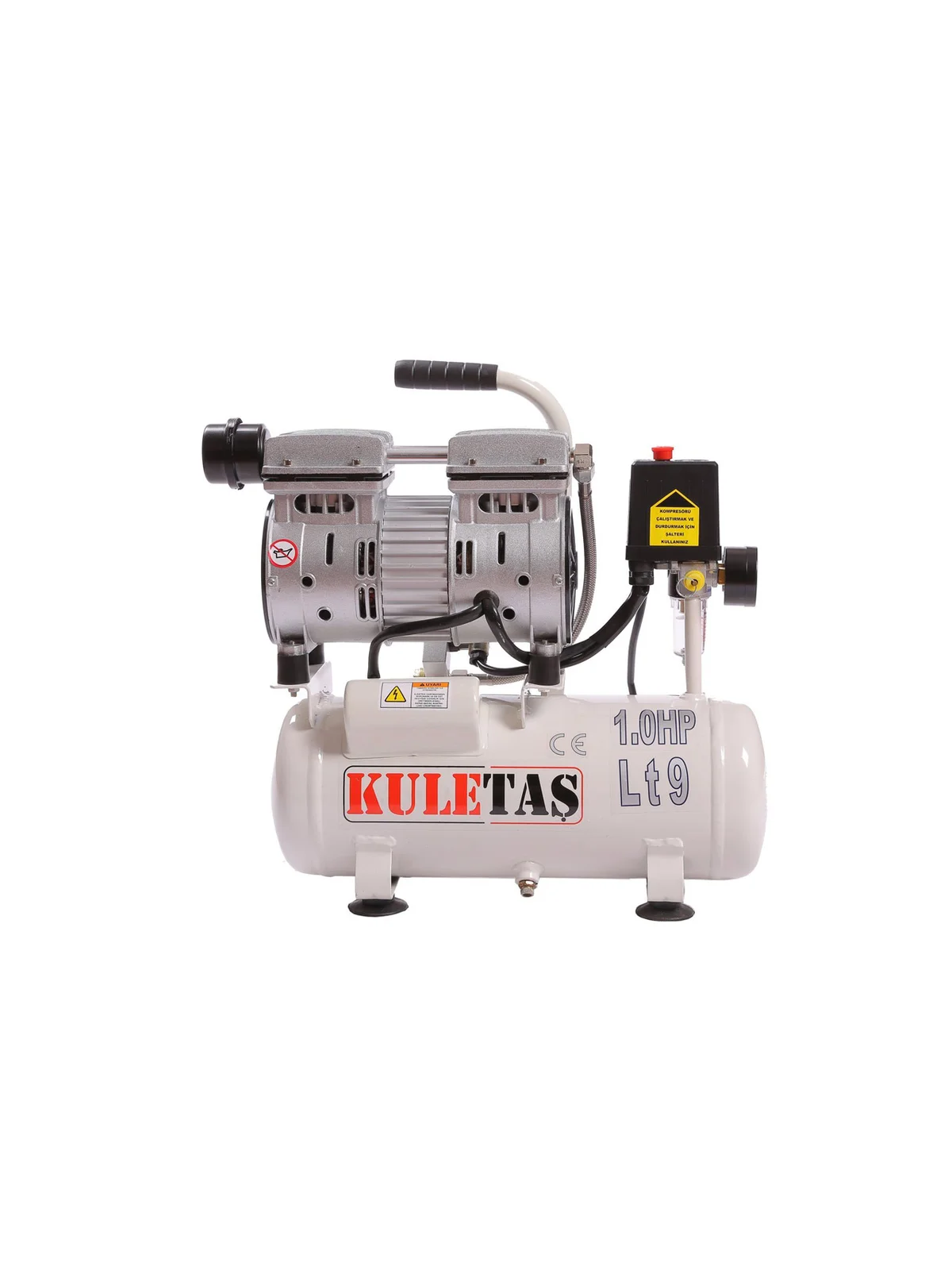 KULETAŞ Sessiz Hava Kompresörü 9 Litre 1 HP