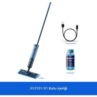 Kablosuz elektrikli mop, bakterilere karşı %99,9 etkili ve 360 derece dönebilme yeteneği