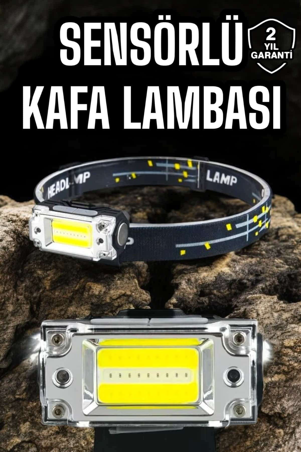 Kafa Lambası Led Fener Pratik Taşınabilir Ayarlanabilir USB Şarjlı