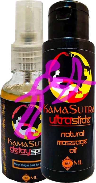 Kamasutraerotik 60 ml Erotikmasaj Yağı + Erkeklere Özel Geliştirilmiş Geciktiricisprey 30 ml