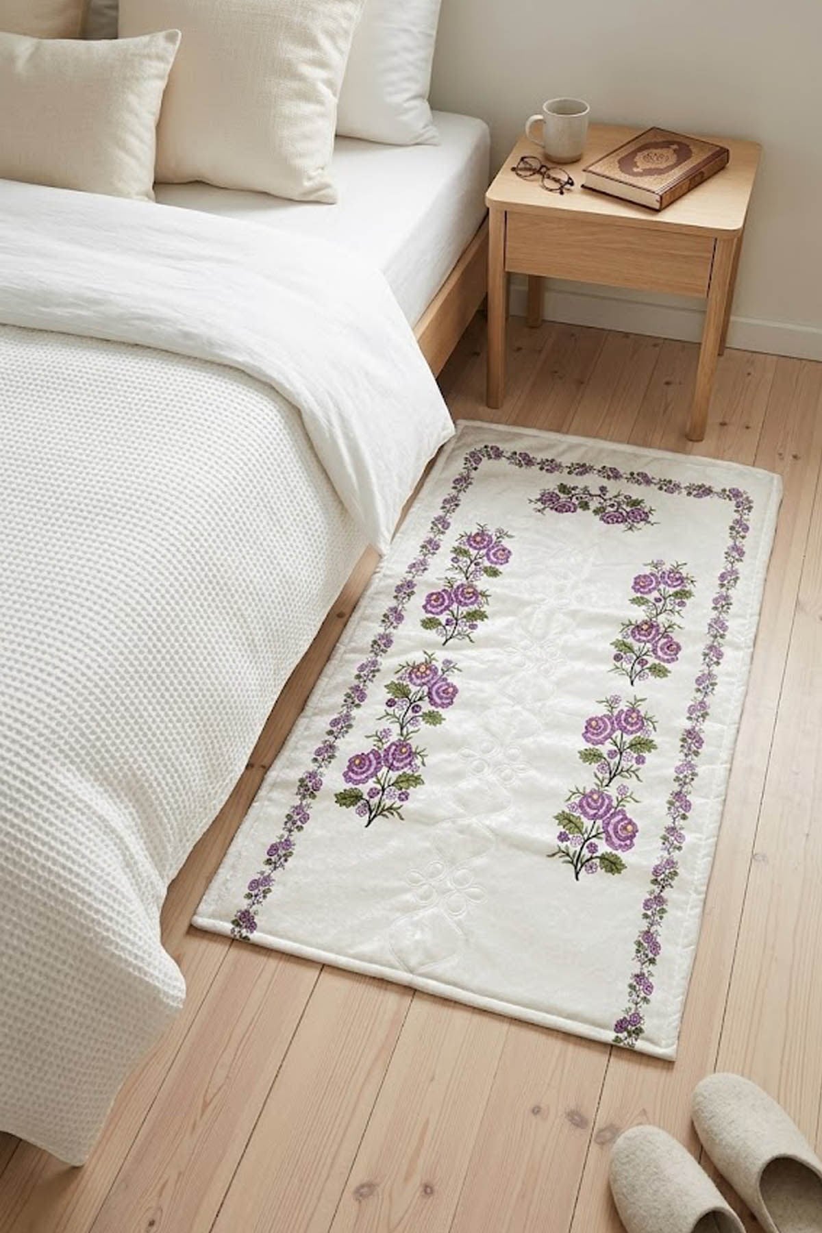 Kanaviçe Dijital Baskılı Kadife Tek Seccade 70x110cm