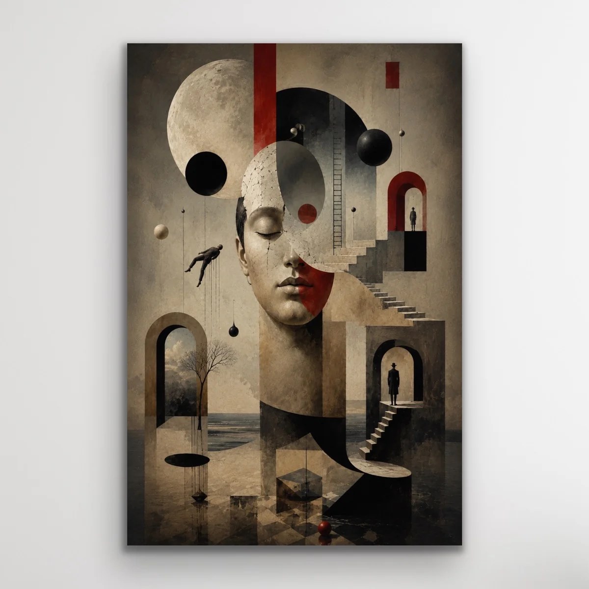 Karışık Rüyalar Soyut Kanvas Tablo 40X60 CM