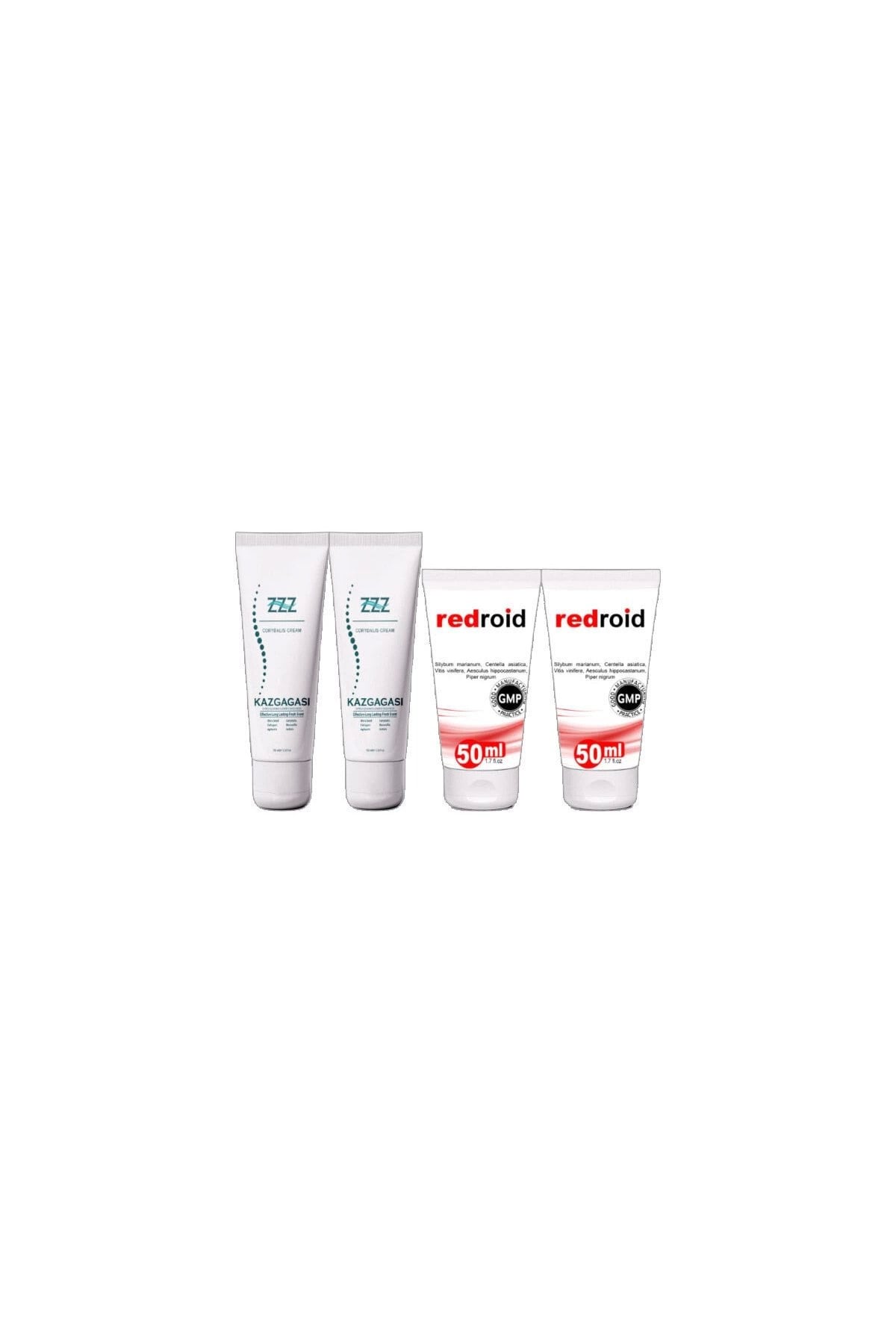 Kaz Gagası Kremi 2x100 ml Rahatlatıcı +Redroid Rahatlatıcı  Bakım Kremi 2x50 ml