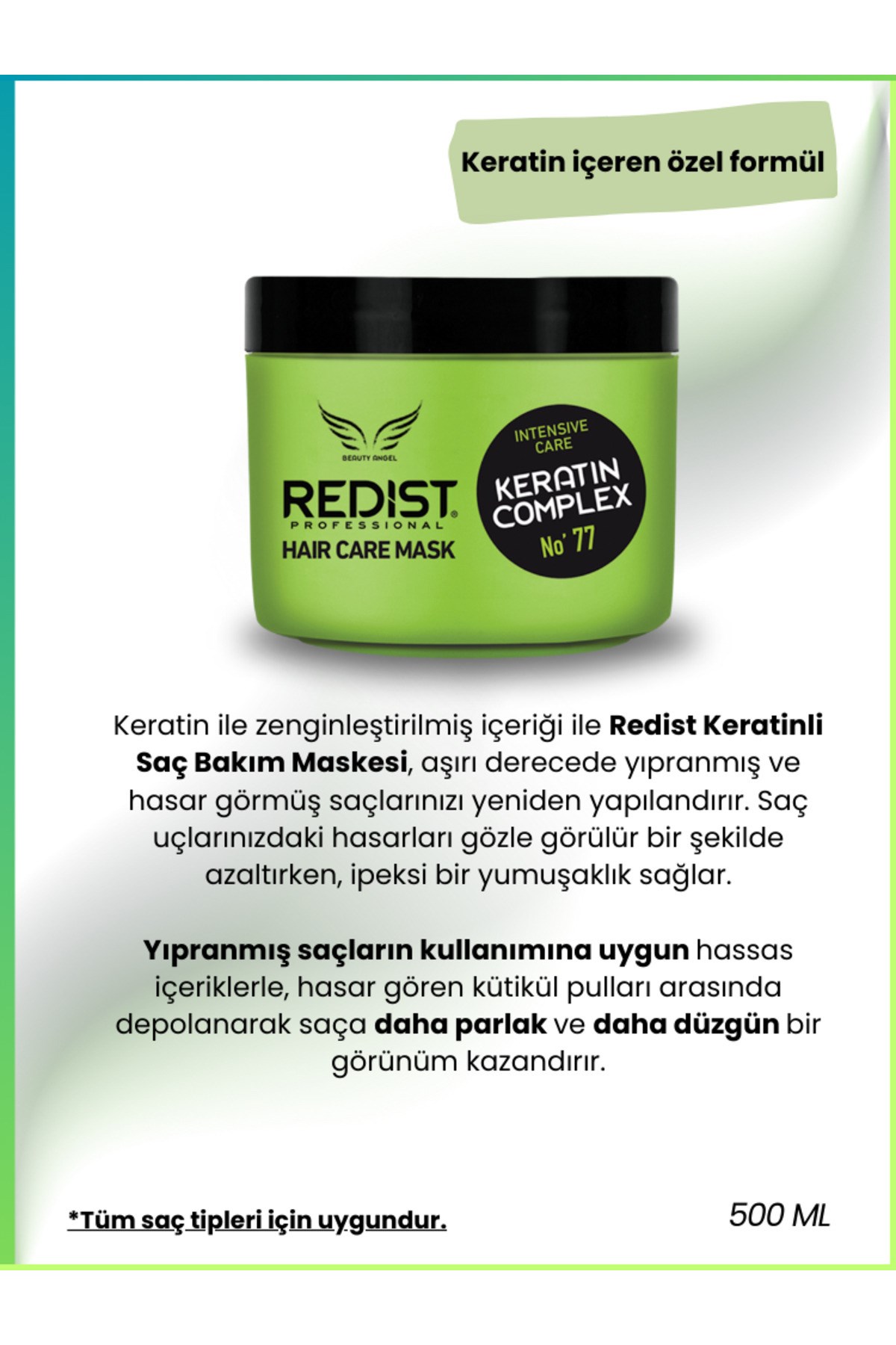 Keratin Saç Maskesi No 77 500 Ml