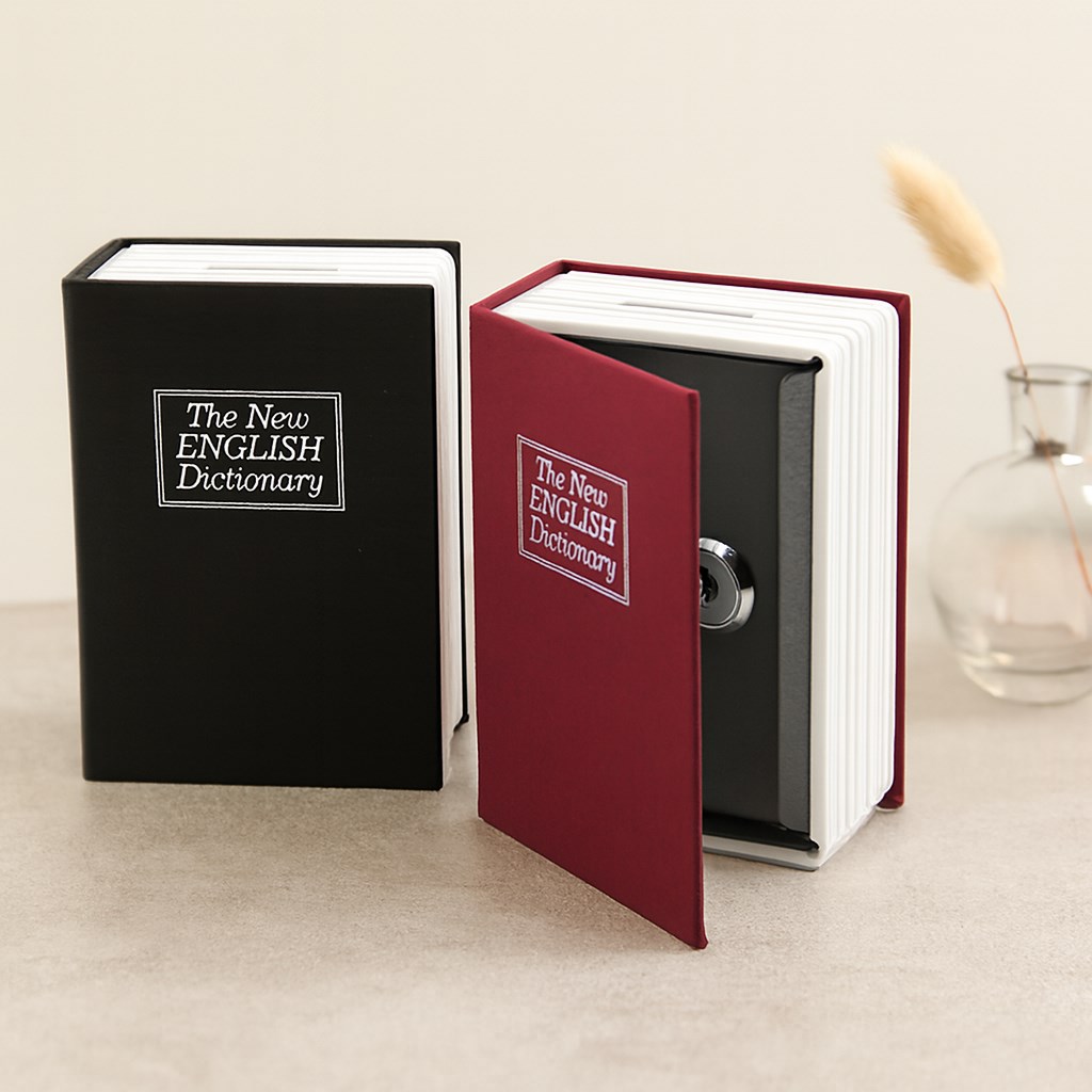 Kitap Modeli Kilitli Kasa 180x115x55 mm - Gizli Kumbara