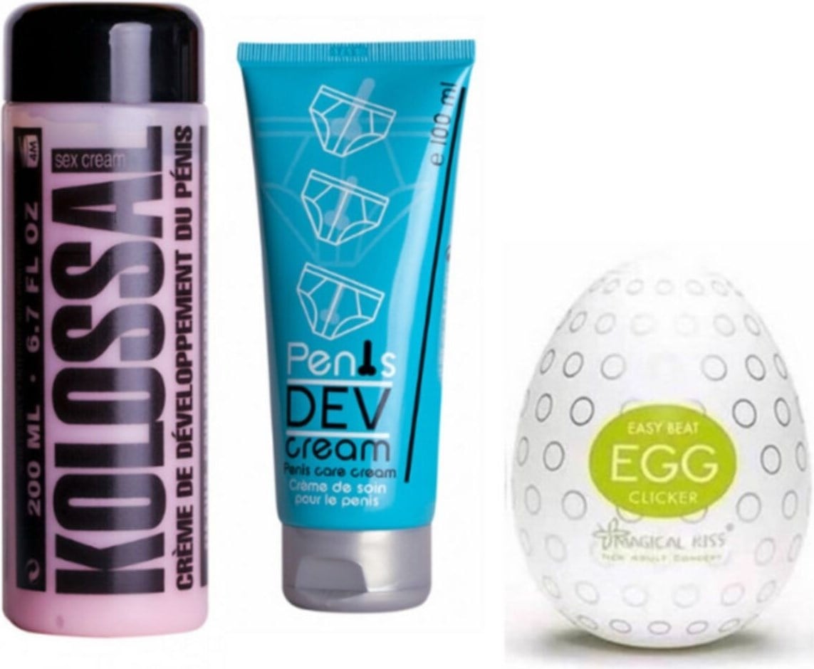 Kolossal Ozzy Store Egg Clicker Mastürbatör ve Krem ve Pe.nis Development Cream 1 Adet