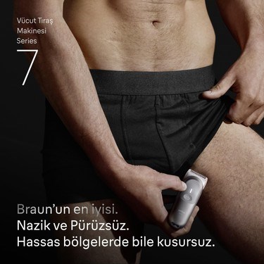 Kompakt vücut tıraş makinesi, 6 aksesuarla birlikte