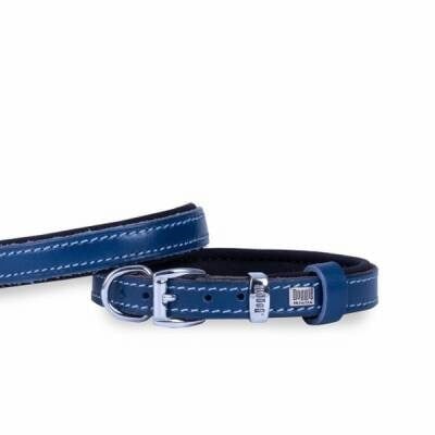 Konfor Deri Köpek Boyun Tasması Royalblue 1,5x25 30 Cm