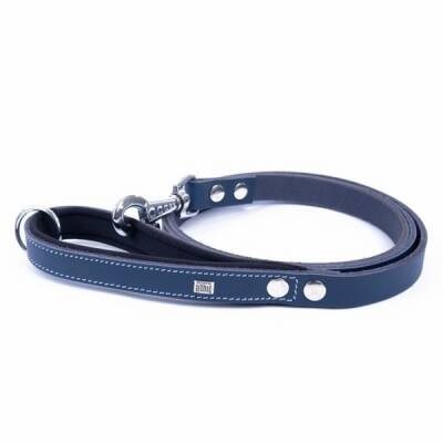 Konfor Klasik Deri Köpek Gezdirme Tasması Royalblue 2x140 Cm