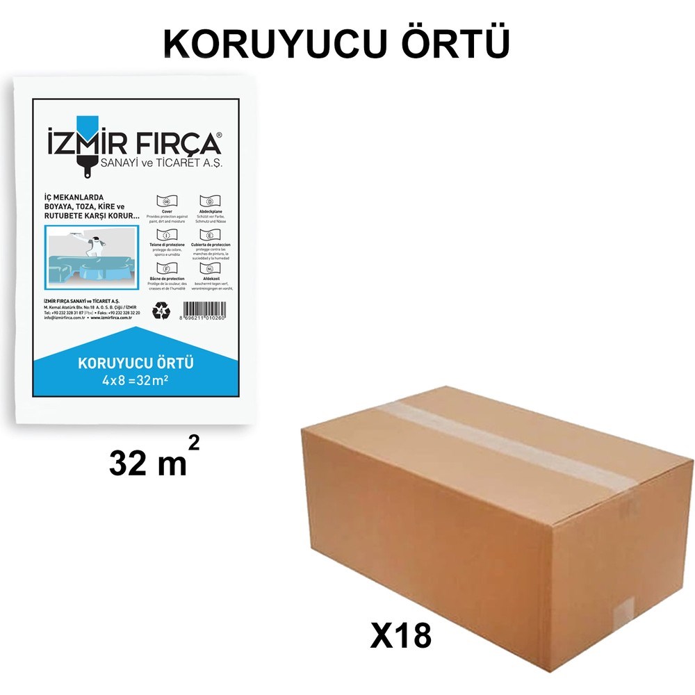 Koruyucu Örtü, 32 m2 Alan Kaplama, 18 Adet