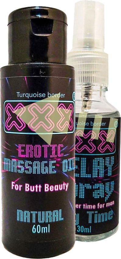 L.xxx 60 ml Erotikmasaj Yağı + 30 ml Erkeklere Özel Geciktiricisprey
