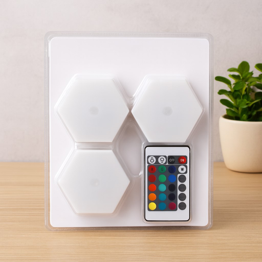 LED Lamba Seti RGB Kumandalı Dokunmatik Pilli 3lü (6 LED)