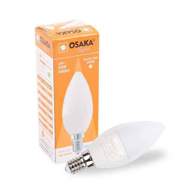Led016 E14 6W Buji Beyaz Led Ampul