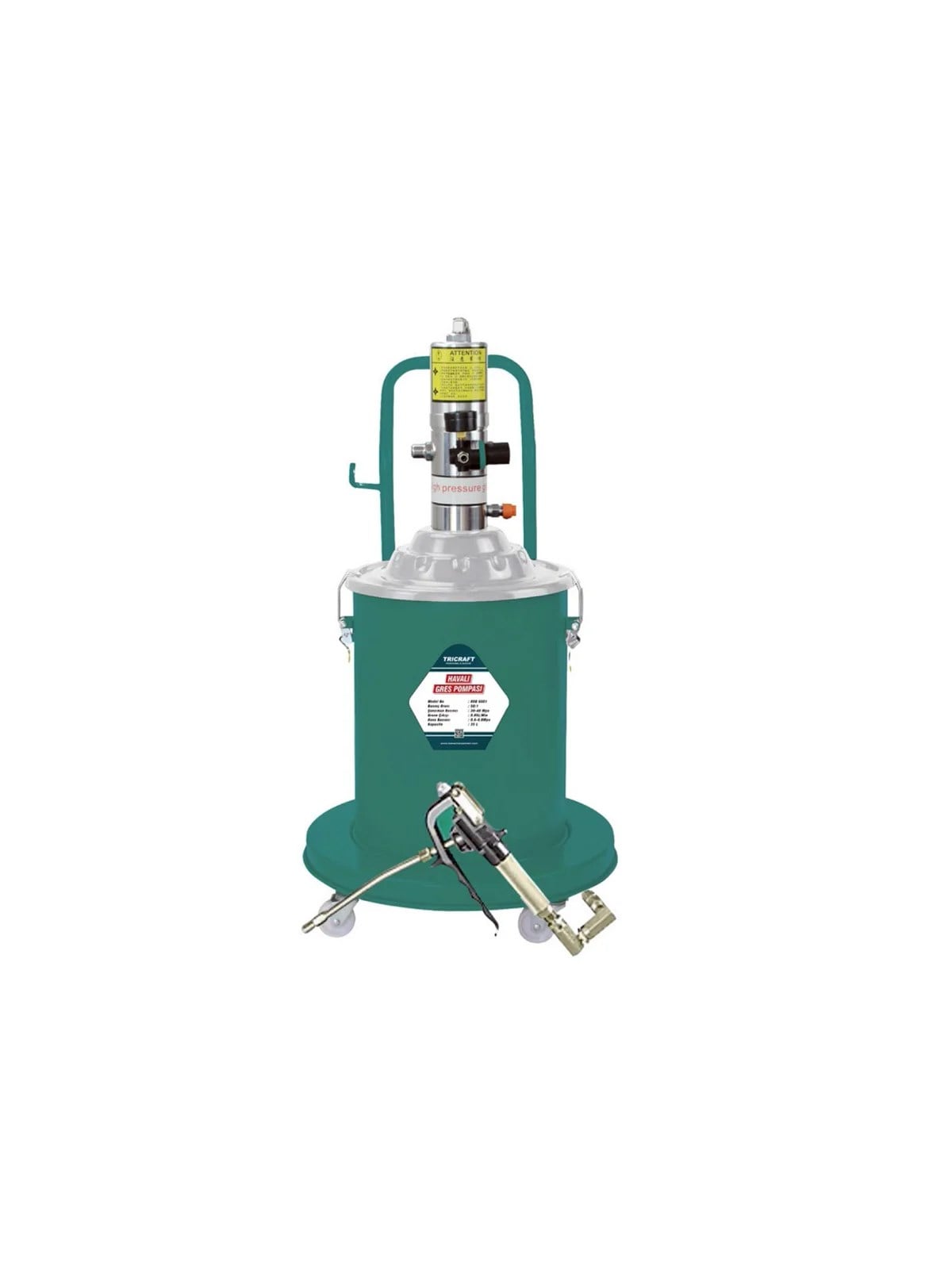 MES6001 Havalı Gres Pompalı 35 Litre