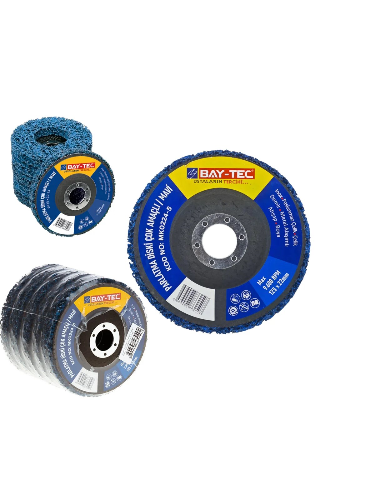 MK 0224-5 PARLATMA DİSKİ MAVİ ÇOK AMAÇLI 125MM