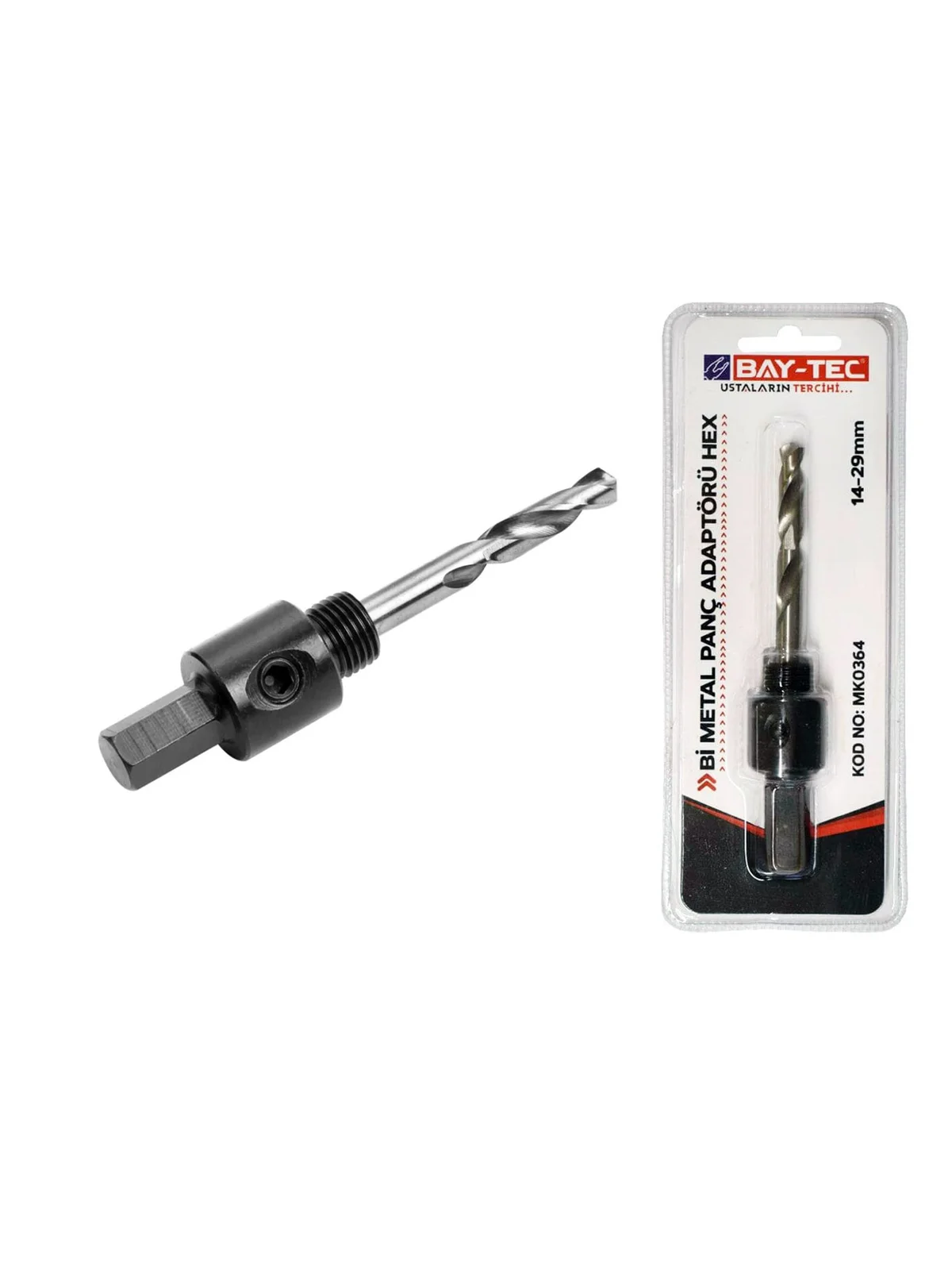 MK0364 Bimetal Panç Adaptörü HEX 14-29 mm