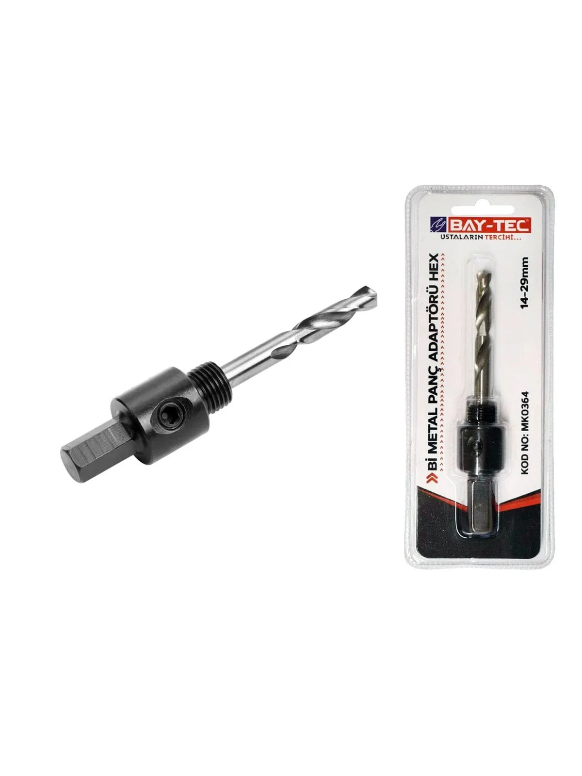 MK0364 Bimetal Panç Adaptörü HEX 14-29 mm