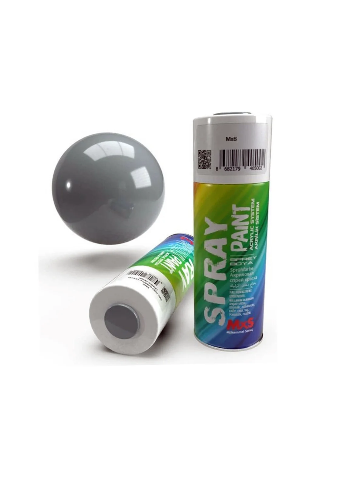 MXS 9006 Metalik Gri Sprey Boya 400 ml Beyaz Alüminyum
