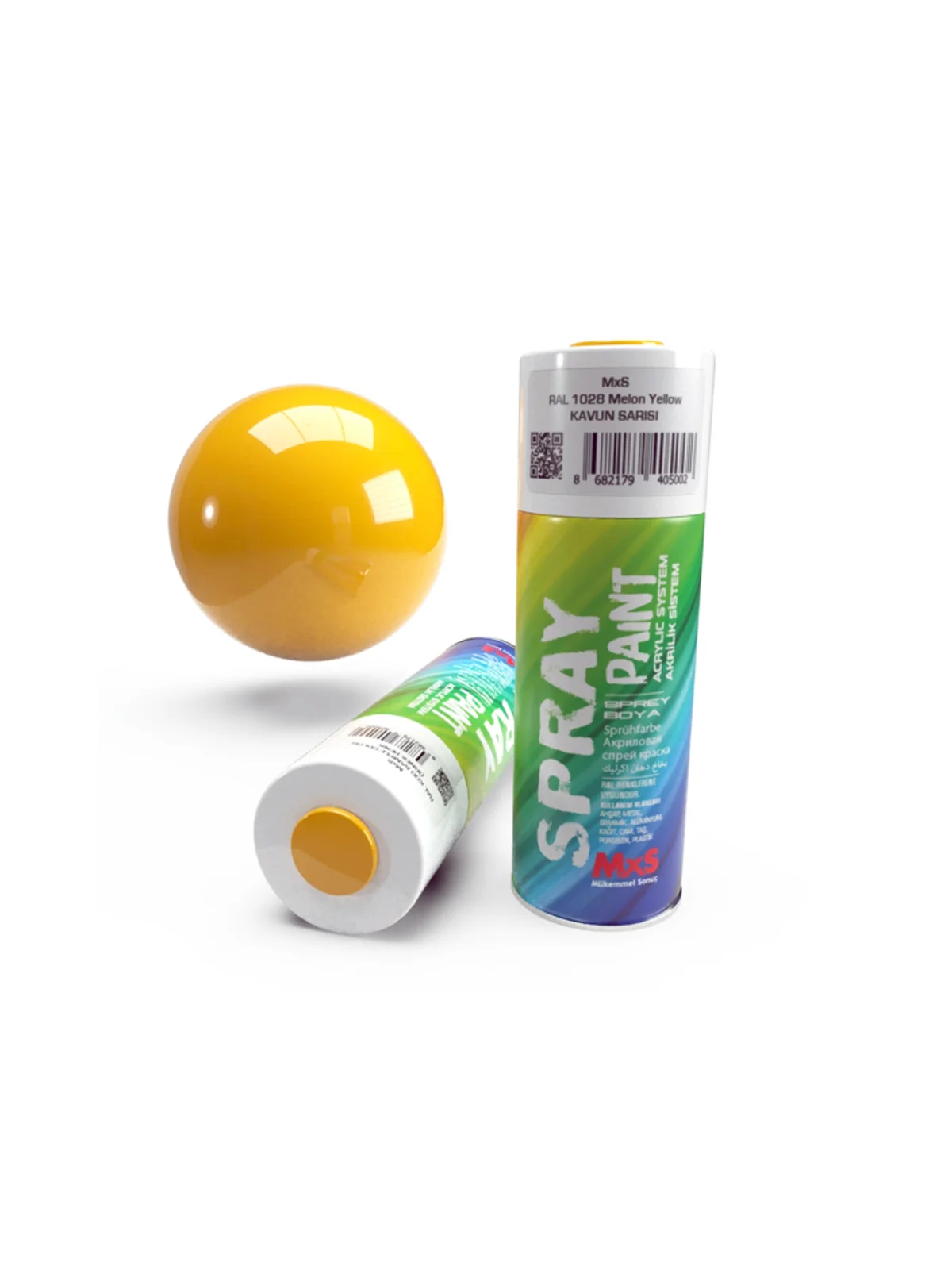 MXS Akrilik Sprey Boya RAL 1028 Kavun Sarı