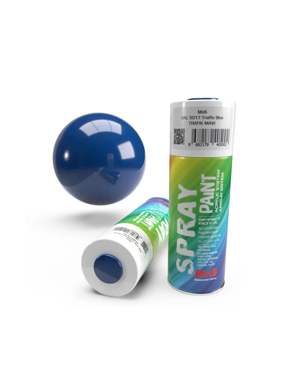 MXS Akrilik Sprey Boya RAL 5017 Trafik Mavi