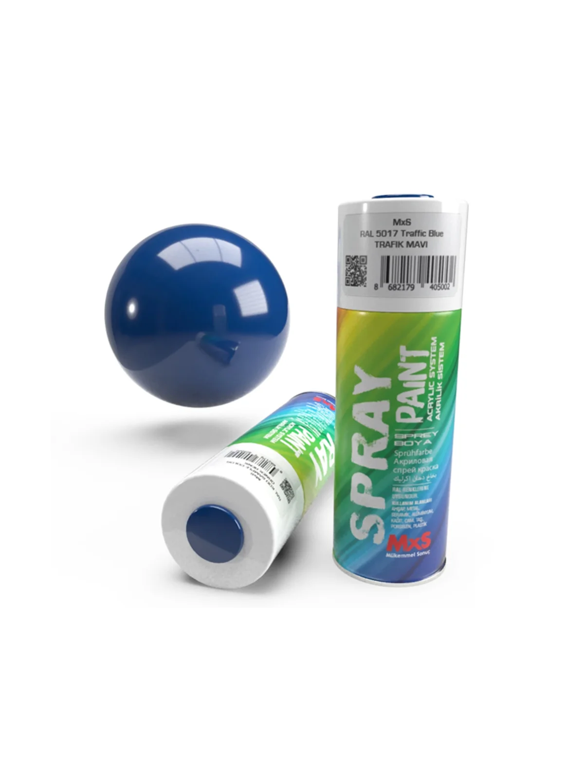 MXS Akrilik Sprey Boya RAL 5017 Trafik Mavi