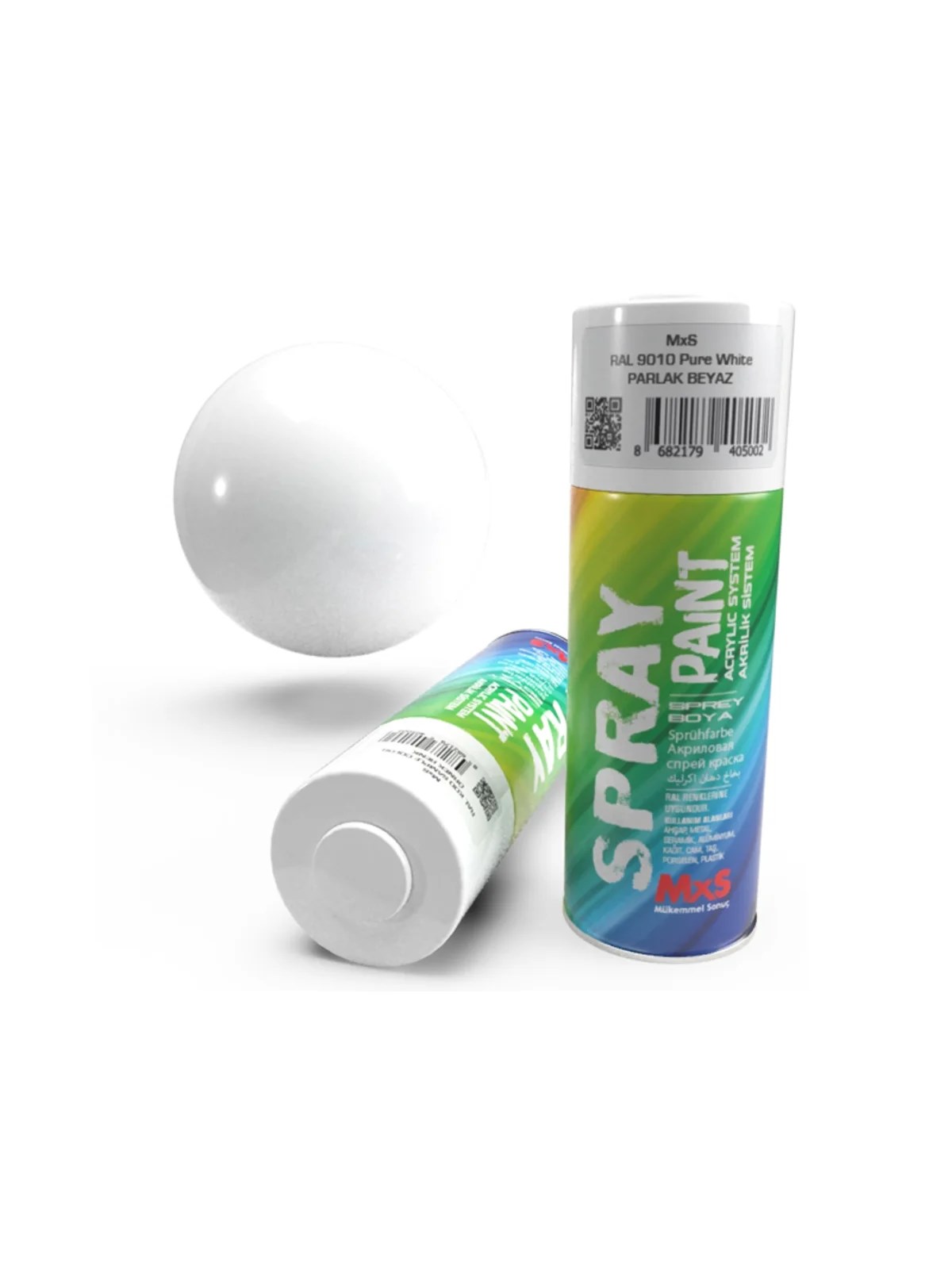 MXS Akrilik Sprey Boya RAL 9010 Parlak Beyaz