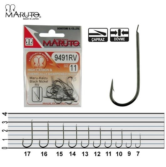 Maruto 9491RV BN Çapraz Olta İğnesi