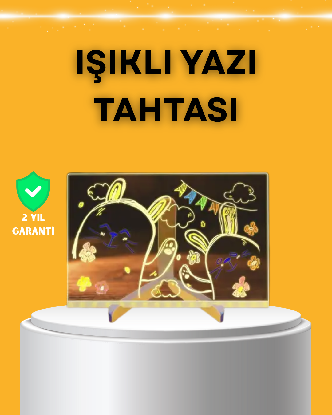 Masaüstü ve Duvara Monte Edilebilir LED Işıklı Yazı Panosu