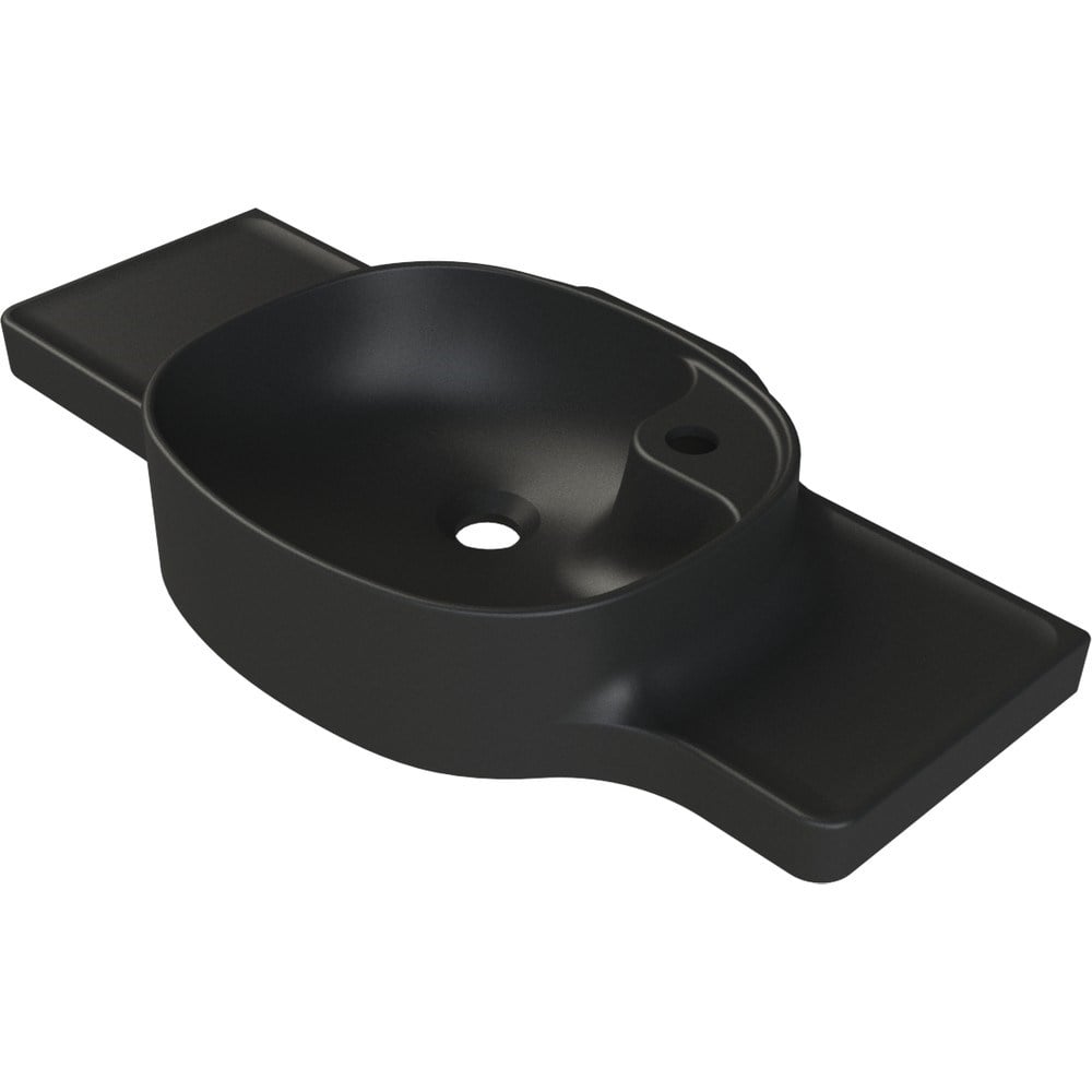 Mat Siyah 80 cm Uzunluğunda Modern Lavabo