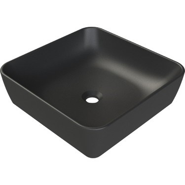 Mat Siyah Lavabo, 46x46 cm ve Modern Görünüm