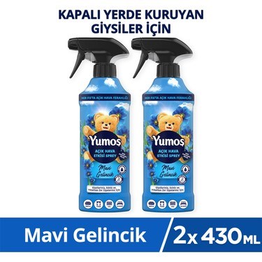 Mavi Gelincik Kokulu Giysi Spreyi 430 ml Yıkanması Zor Eşyalar İçin